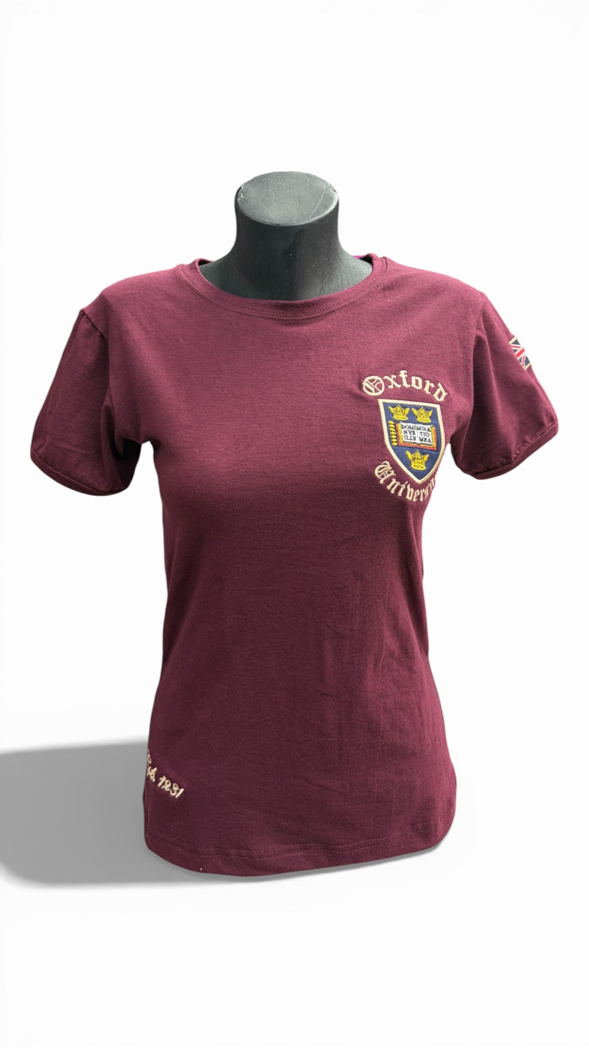 Oxford University Ladies Crest Embroidered T-Shirt