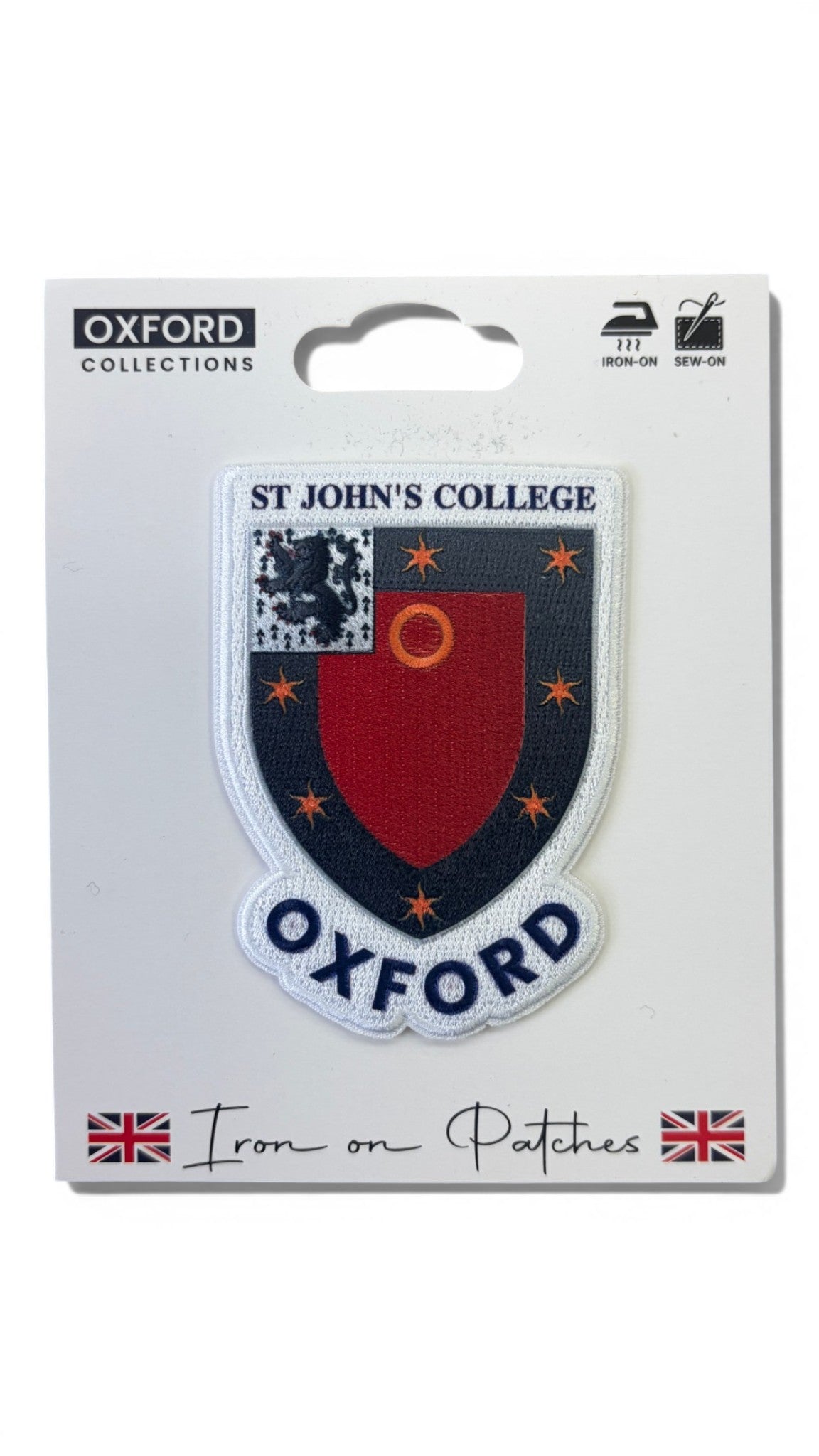 St John's College Oxford Iron-On Embroidered Patch