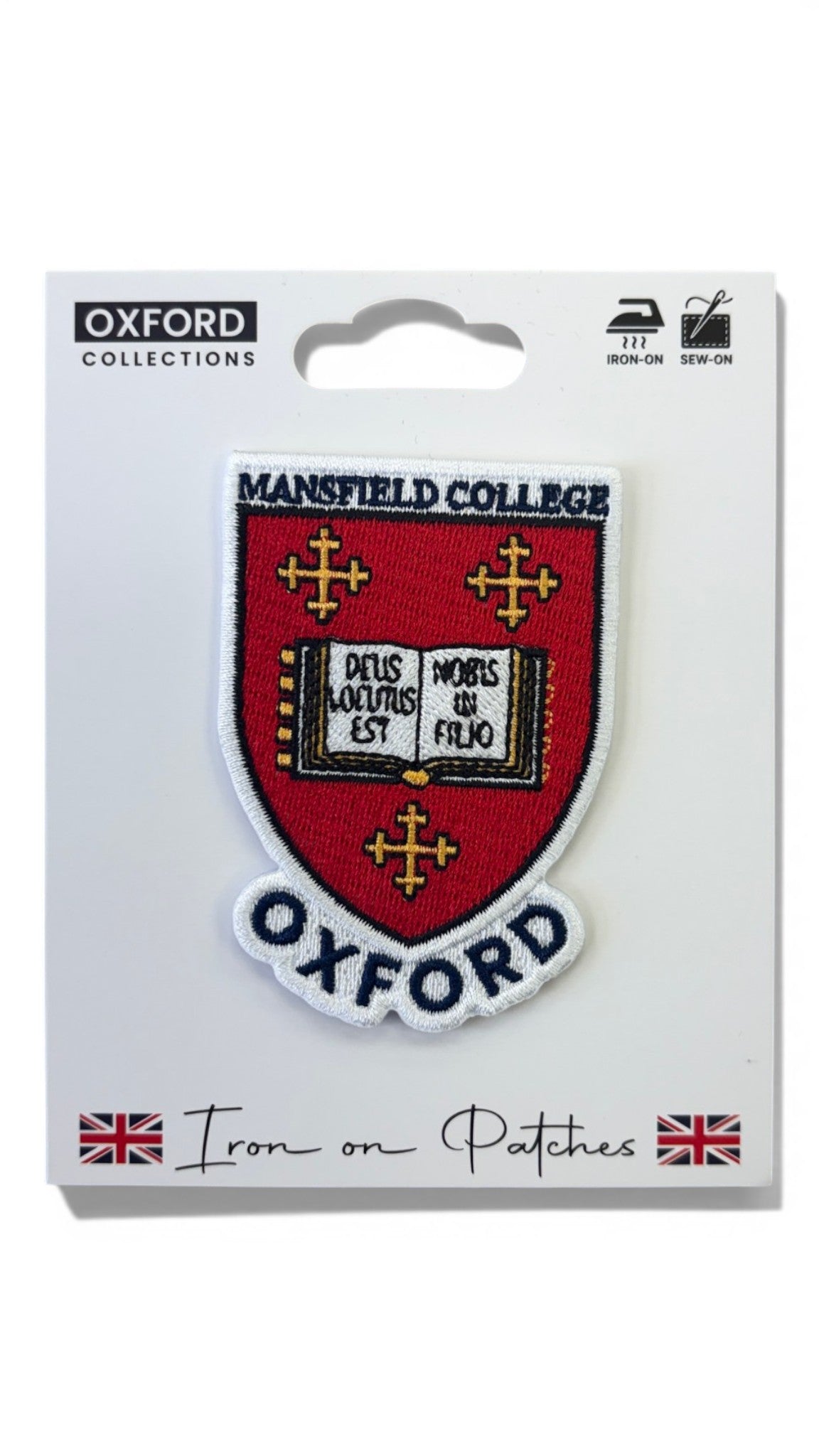 Mansfield College Oxford Iron-On Embroidered Patch