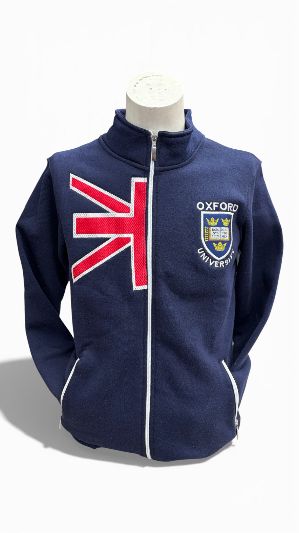 Oxford University Zip Jumper – Navy