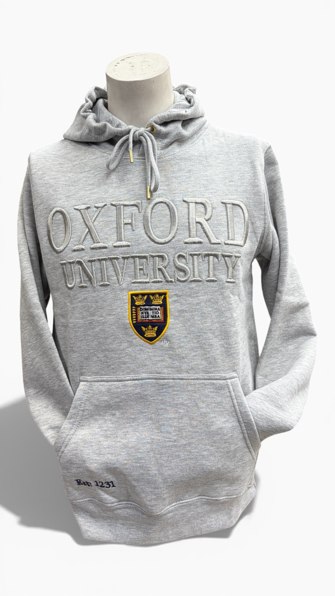 Oxford University Raised Embroidery Hoodie