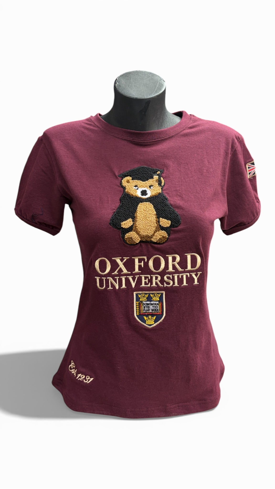 Oxford University Ladies Embroidered Teddy T-Shirt