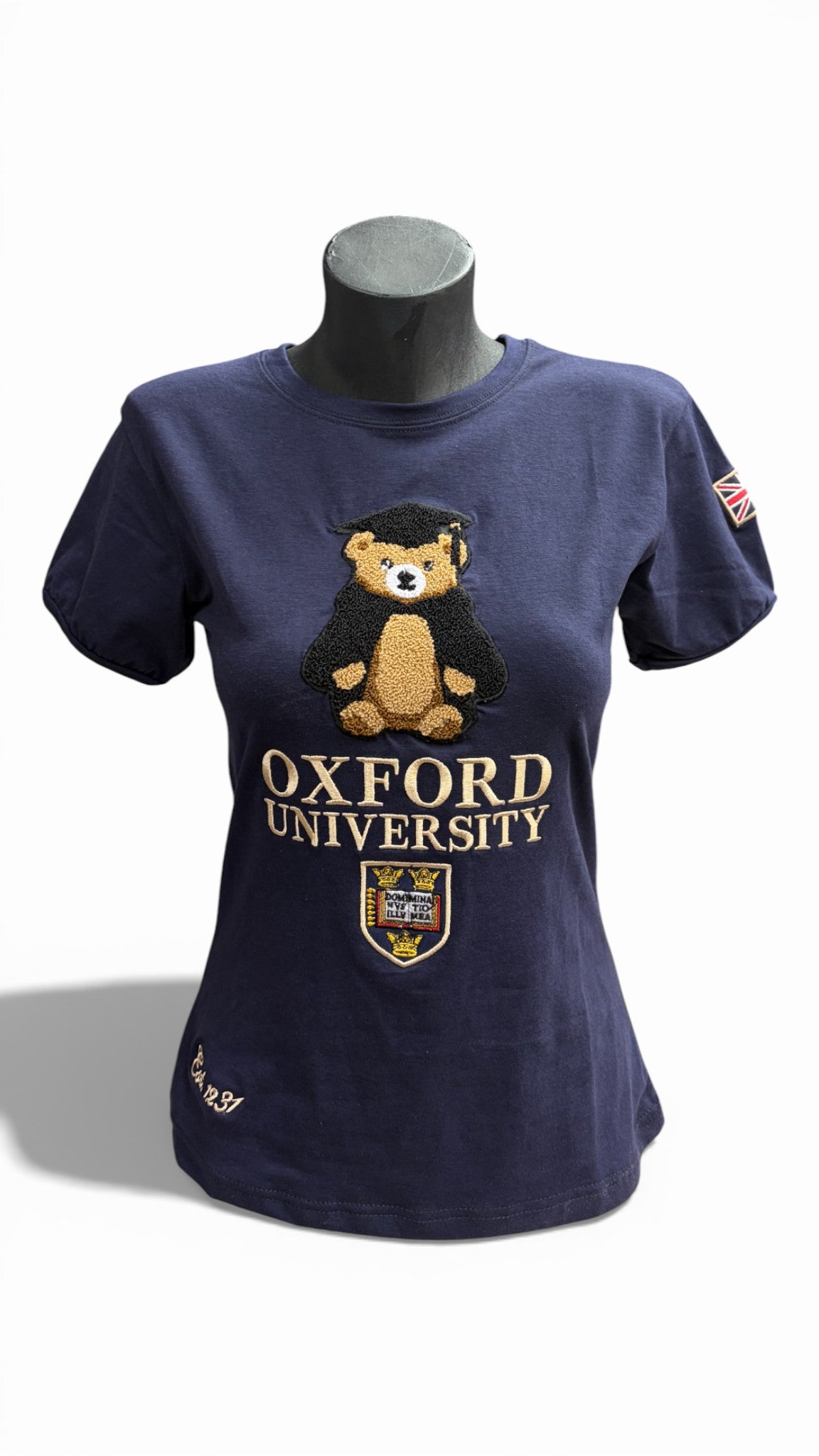 Oxford University Ladies Embroidered Teddy T-Shirt