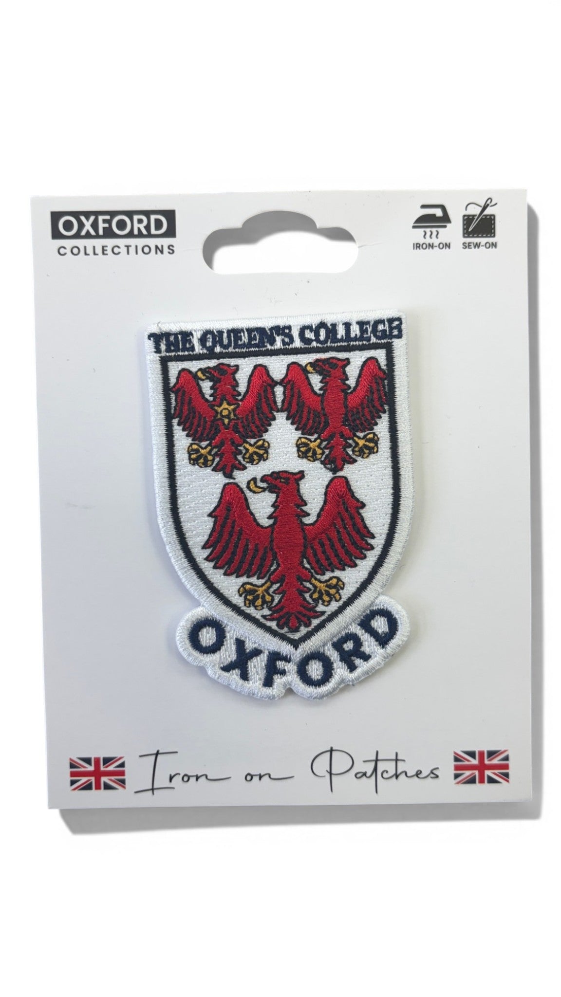 The Queen's College Oxford Iron-On Embroidered Patch