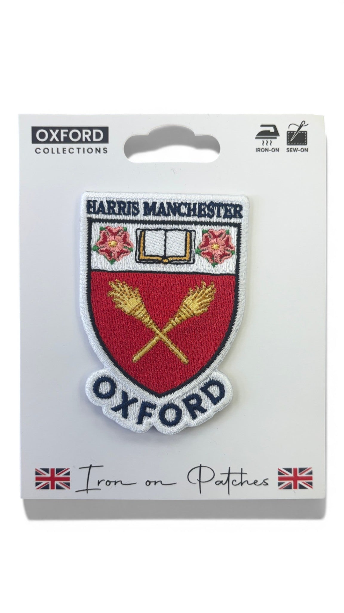 Harris Manchester College Oxford Iron-On Embroidered Patch