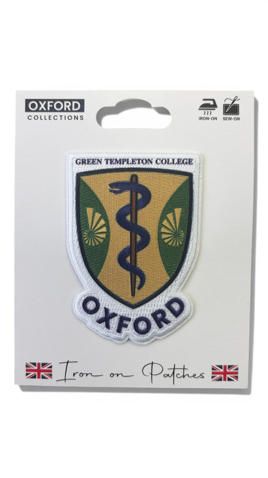 Green Templeton College Oxford Iron-On Embroidered Patch