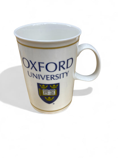 Oxford University Crest Ceramic Mug - Classic White - Gold Trim